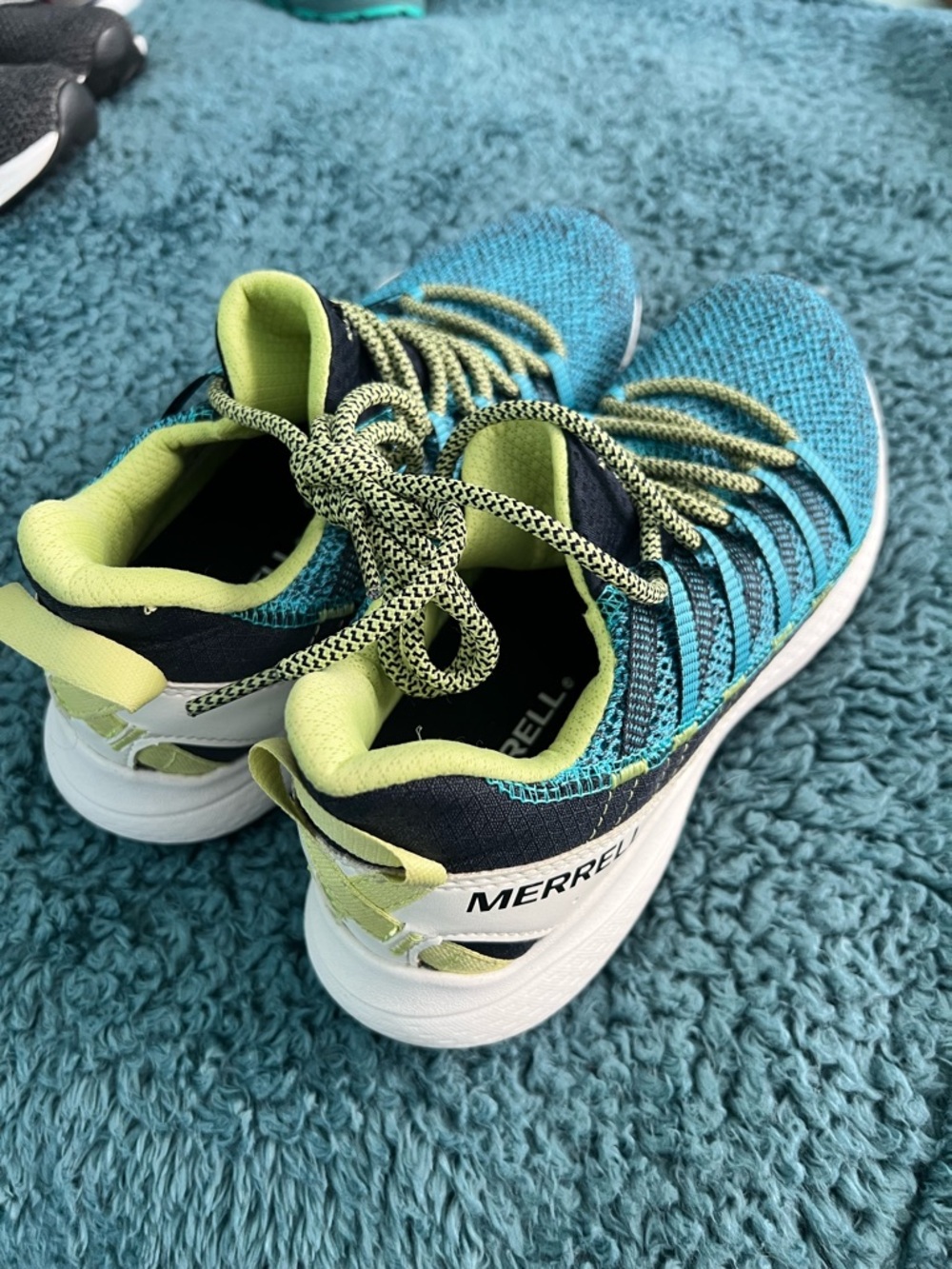 Merrell womens' Teal and Lime Athletic Shoes